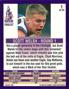 1999 Cadbury Classic Grabs 98 #1 Scott Welsh Back